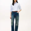 Jeans mit mittlerer Leibhöhe und geradem, lockerem Schnitt