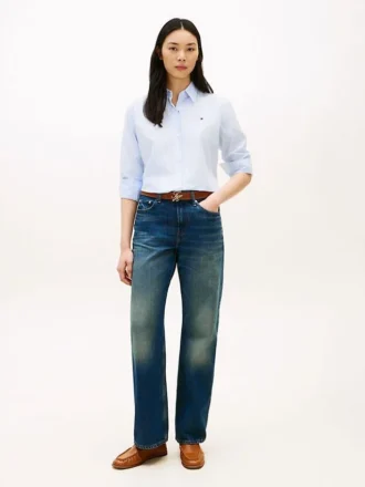 Jeans mit mittlerer Leibhöhe und geradem, lockerem Schnitt