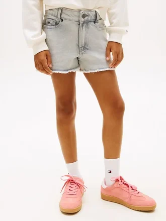 Jeansshorts für Kinder mit unversäubertem Saum