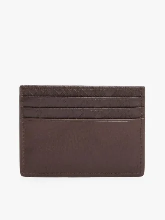 Kartenetui aus genarbtem Leder mit Monogramm