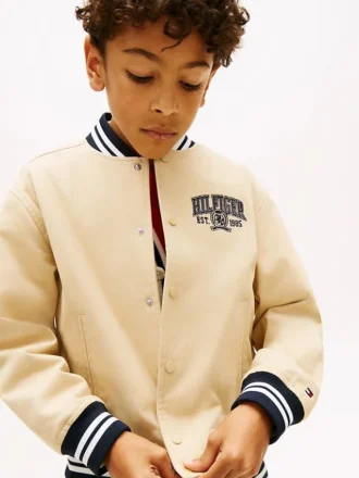 Kinder-Bomberjacke aus gebürstetem Twill Kinder-Bomberjacke aus gebürstetem Twill