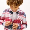 Kinder-Hemd aus Stretch-Oxford mit Karomuster Kinder-Hemd aus Stretch-Oxford mit Karomuster