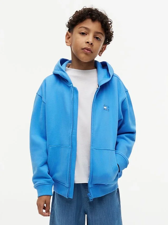 Kinder-Hoodie mit Reißverschluss und tonalen Flaggen Kinder-Hoodie mit Reißverschluss und tonalen Flaggen