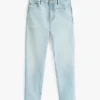 Kinder-Jeans in gebleichter Waschung mit geradem Schnitt Kinder-Jeans in gebleichter Waschung mit geradem Schnitt