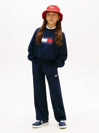 Kinder-Jogginghose mit gewelltem Flaggenlogo Kinder-Jogginghose mit gewelltem Flaggenlogo
