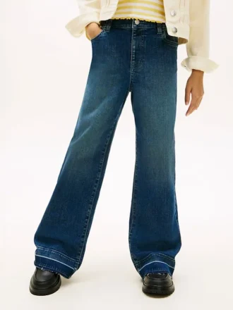 Kinder-Stretch-Jeans mit weitem Bein