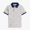 Kinder-Stretch-Polo mit durchgehendem nautischem Logo