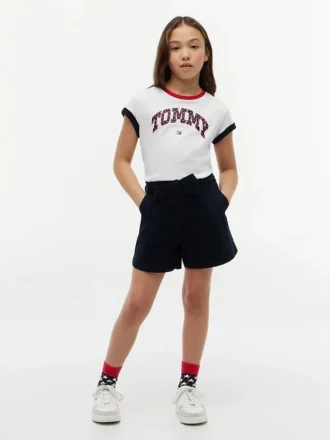 Kinder-Stretch-Shorts mit Gürtel Kinder-Stretch-Shorts mit Gürtel