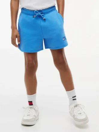Kinder-Sweatshorts mit tonalem Flaggenlogo