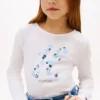 Kinder-T-Shirt mit Blumen-Monogramm Kinder-T-Shirt mit Blumen-Monogramm