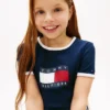 Kinder-T-Shirt mit gewelltem Flaggenlogo Kinder-T-Shirt mit gewelltem Flaggenlogo
