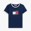 Kinder-T-Shirt mit gewelltem Flaggenlogo Kinder-T-Shirt mit gewelltem Flaggenlogo