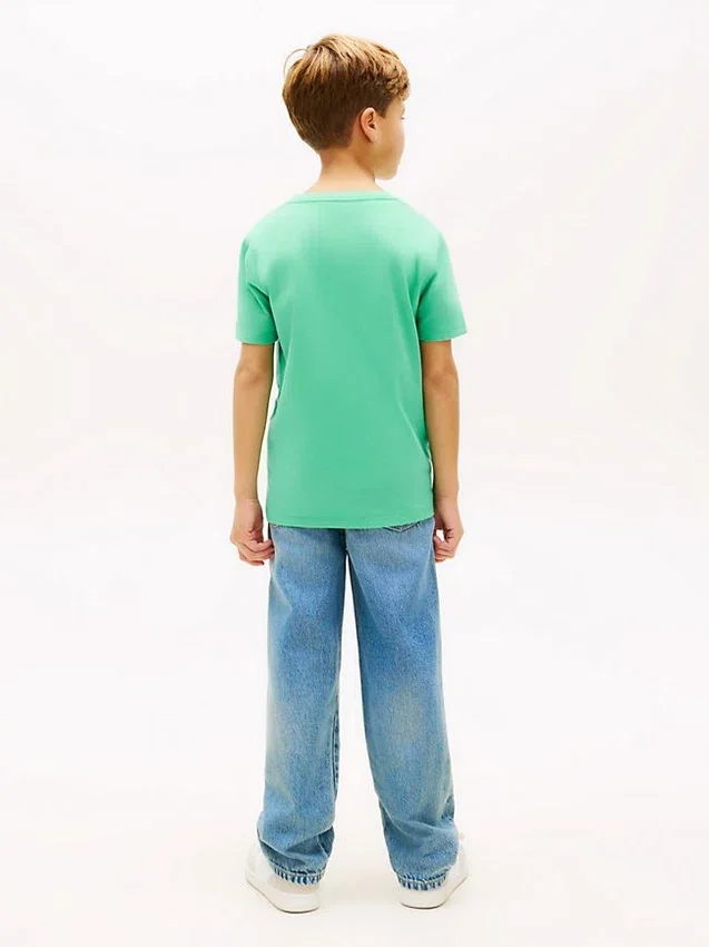 Kinder-T-Shirt mit Monogramm und Streifen Kinder-T-Shirt mit Monogramm und Streifen