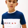 Kinder-T-Shirt mit Multiflag-Logo und Farbblock-Design