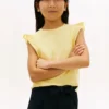 Kinder-T-Shirt mit Stickerei und Lochstickerei