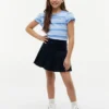 Kinder-T-Shirt mit Streifen und Rüschen an den Ärmeln Kinder-T-Shirt mit Streifen und Rüschen an den Ärmeln