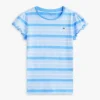 Kinder-T-Shirt mit Streifen und Rüschen an den Ärmeln Kinder-T-Shirt mit Streifen und Rüschen an den Ärmeln