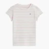 Kinder-T-Shirt mit Streifen und Rüschen an den Ärmeln Kinder-T-Shirt mit Streifen und Rüschen an den Ärmeln