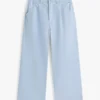 Kinderhose mit hoher Taille und weitem Bein Kinderhose mit hoher Taille und weitem Bein