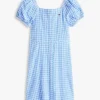 Kinderkleid mit Puffärmeln und Vichy-Karomuster