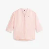 Kragenloses Leinen-Pullover-Hemd Kragenloses Leinen-Pullover-Hemd