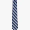Krawatte aus Seidenmischung mit breiten diagonalen Streifen Krawatte aus Seidenmischung mit breiten diagonalen Streifen