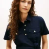 Kurzärmeliges Utility-Shirtkleid mit Gürtel Kurzärmeliges Utility-Shirtkleid mit Gürtel