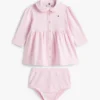 Langärmliges Stretch-Polo-Kleid für Babys