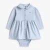Langärmliges Stretch-Polo-Kleid für Babys Langärmliges Stretch-Polo-Kleid für Babys