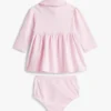 Langärmliges Stretch-Polo-Kleid für Babys