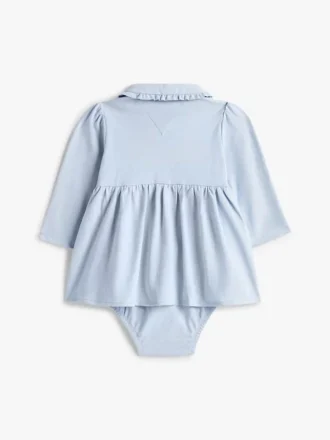 Langärmliges Stretch-Polo-Kleid für Babys