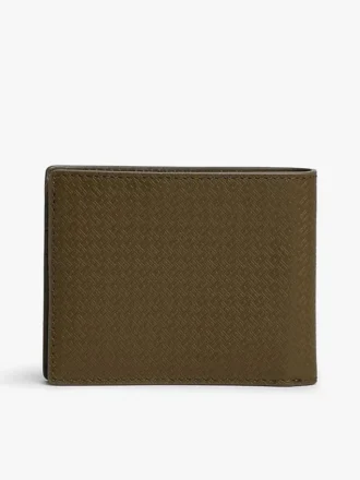 Leder-Brieftasche mit durchgehendem Flaggenlogo Leder-Brieftasche mit durchgehendem Flaggenlogo