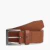 Leder-Gürtel mit durchgehendem Flaggenlogo Leder-Gürtel mit durchgehendem Flaggenlogo