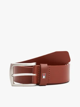 Leder-Gürtel mit Flaggen-Schlaufe Leder-Gürtel mit Flaggen-Schlaufe