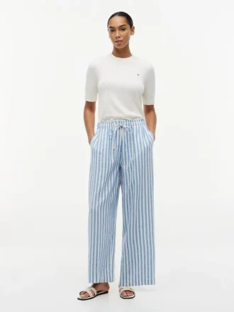 Leichte Pull-On-Hose aus Leinenmischung