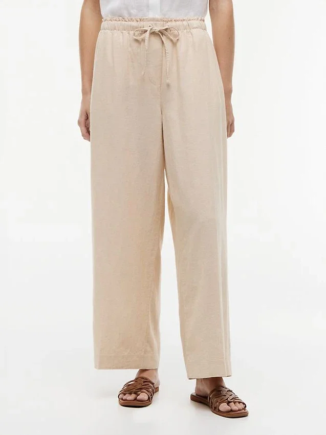 Leichte Pull-On-Hose aus Leinenmischung Leichte Pull-On-Hose aus Leinenmischung