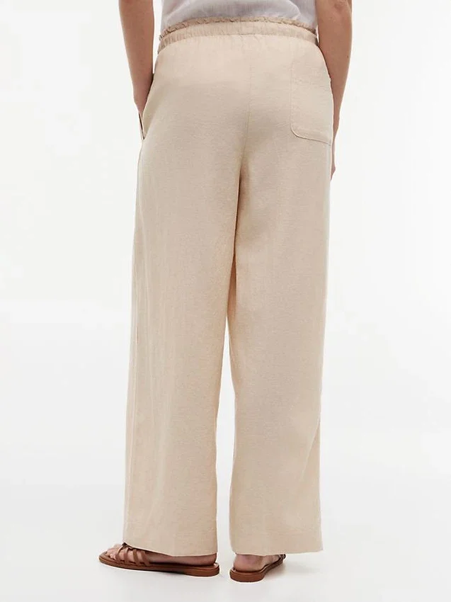 Leichte Pull-On-Hose aus Leinenmischung Leichte Pull-On-Hose aus Leinenmischung