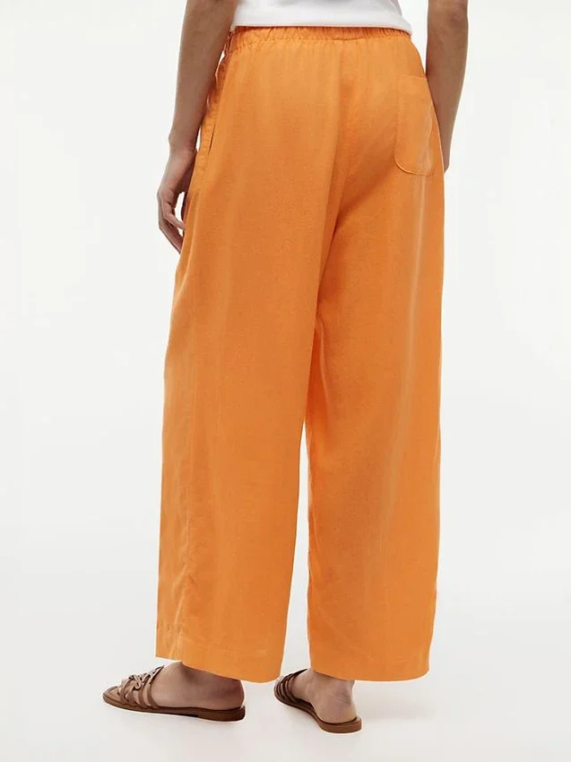 Leichte Pull-On-Hose aus Leinenmischung Leichte Pull-On-Hose aus Leinenmischung