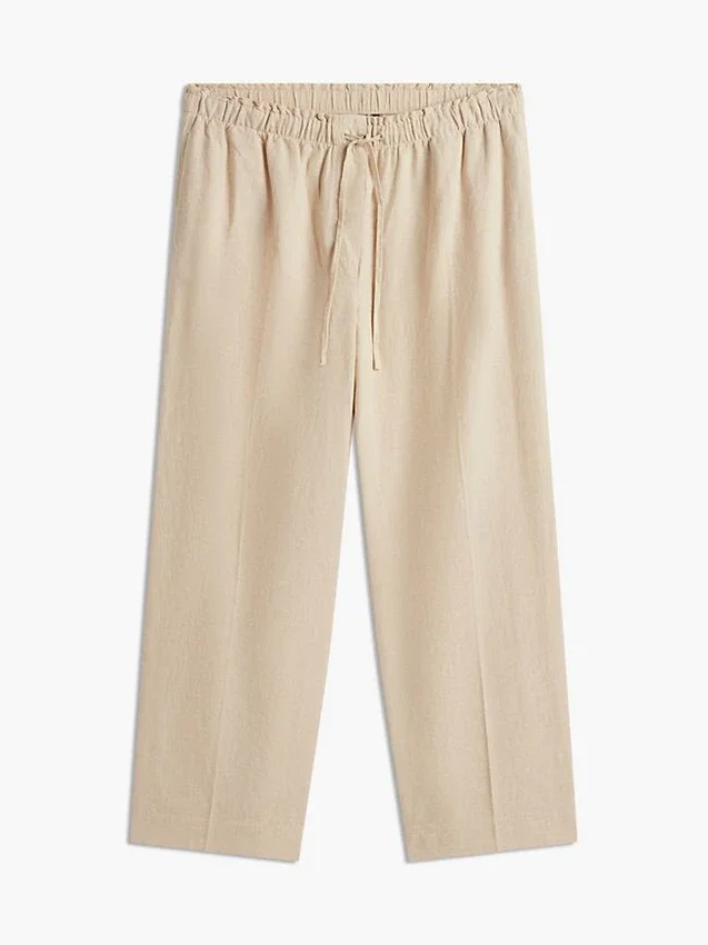 Leichte Pull-On-Hose aus Leinenmischung Leichte Pull-On-Hose aus Leinenmischung