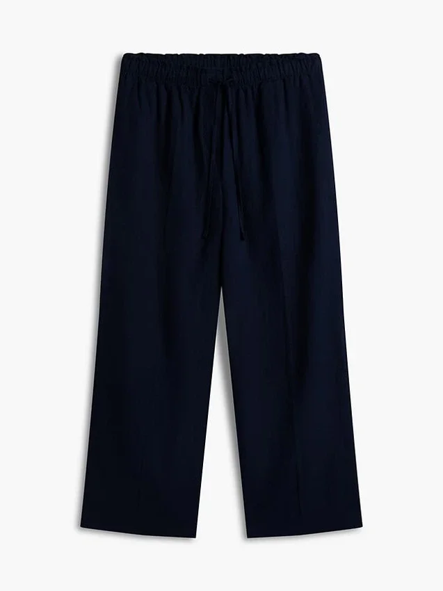 Leichte Pull-On-Hose aus Leinenmischung Leichte Pull-On-Hose aus Leinenmischung