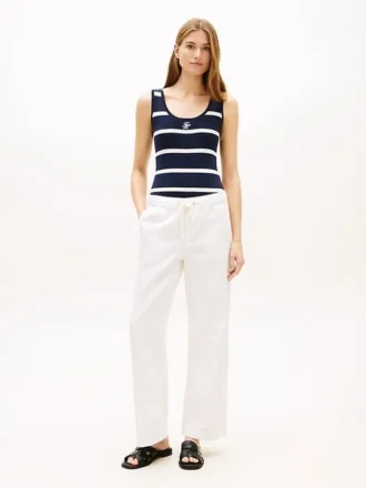 Leichte Pull-On-Jeans mit weitem Bein Leichte Pull-On-Jeans mit weitem Bein