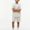 Lässige gestreifte Leinen-Mischung-Shorts für Kinder