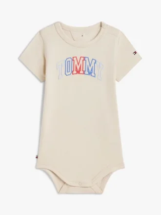 Mehrfarbiger Babystrampler mit Tommy-Logo