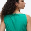 Midi-Kleid aus Leinenmischung mit Raffungen Midi-Kleid aus Leinenmischung mit Raffungen