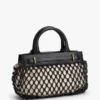 Mini-Tasche aus Makramee und Leder Mini-Tasche aus Makramee und Leder