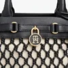 Mini-Tasche aus Makramee und Leder Mini-Tasche aus Makramee und Leder