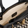 Mini-Tasche aus Makramee und Leder Mini-Tasche aus Makramee und Leder