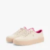 Plateausneaker aus Canvas mit gemischter Textur Plateausneaker aus Canvas mit gemischter Textur