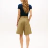 Plissierte Popeline-Shorts Plissierte Popeline-Shorts