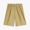 Plissierte Popeline-Shorts Plissierte Popeline-Shorts